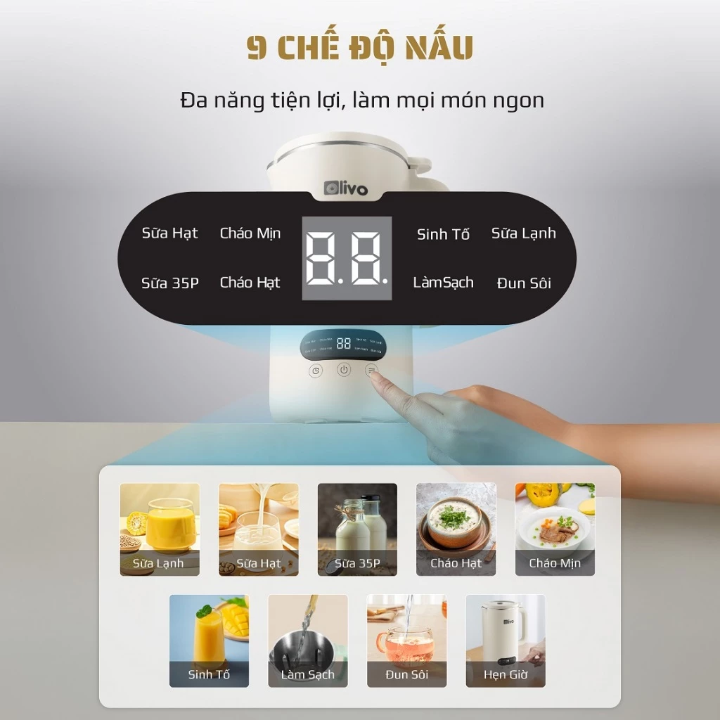 Máy Làm Sữa Hạt Mini OLIVO CB1000 1 May Lam Sua Hat Mini OLIVO CB1000 1