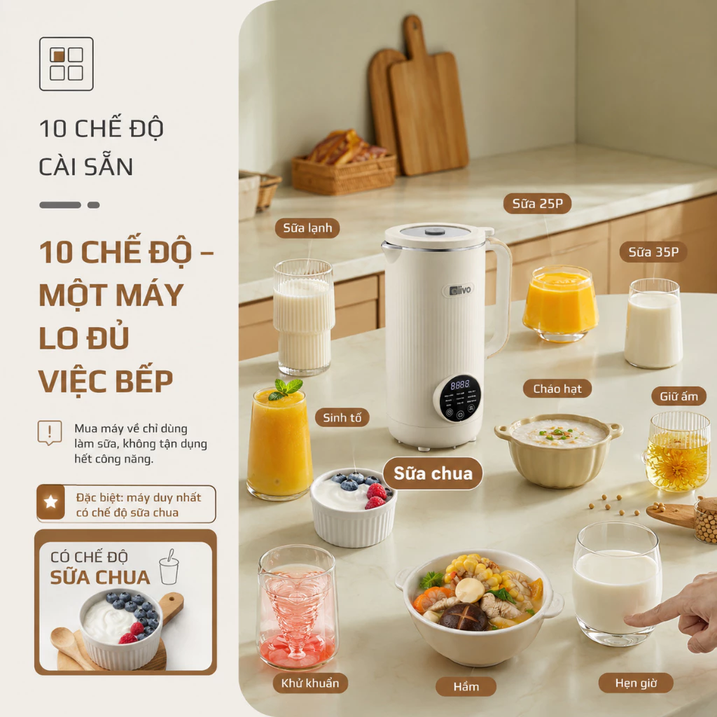 Máy Làm Sữa Hạt OLIVO CB1200 2 May Lam Sua Hat OLIVO CB1200 2