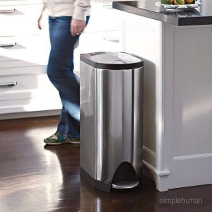 THÙNG RÁC ĐẠP CHÂN SIMPLEHUMAN CW2058 18L MÀU INOX