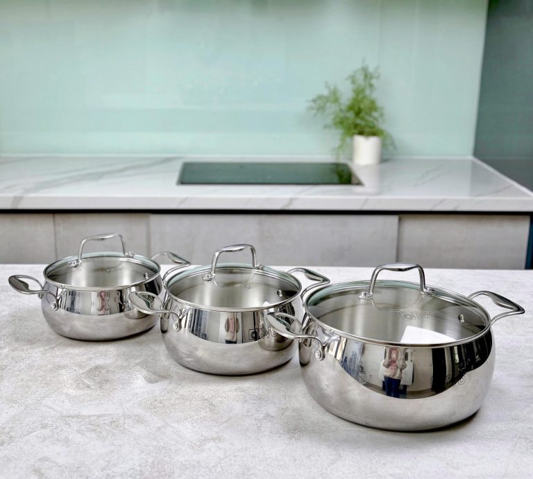BỘ NỒI INOX OLIVO STEVE CS 3 BO NOI INOX OLIVO STEVE CS 3