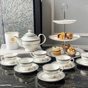 BỘ ẤM TRÀ & KỆ BÁNH SỨ XƯƠNG IMPERIAL