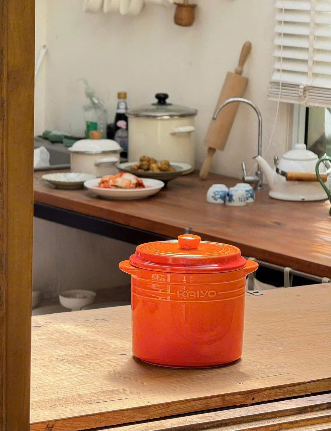 Hũ gốm sứ muối dưa cà rainbow Kaiyo 1.5L 1 Hu gom su muoi dua ca rainbow Kaiyo 1.5L 1