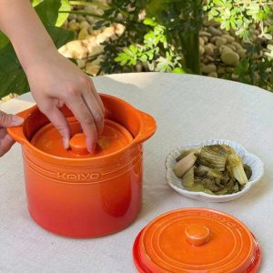 Hũ gốm sứ muối dưa cà rainbow Kaiyo 1.5L Hu gom su muoi dua ca rainbow Kaiyo 1.5L 5