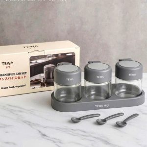 SET 3 LỌ THỦY TINH ĐỰNG GIA VỊ TEWA JAPAN CAO CẤP SET 3 LO THUY TINH DUNG GIA VI TEWA JAPAN CAO CAP 4