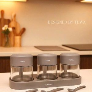 SET 3 LỌ THỦY TINH ĐỰNG GIA VỊ TEWA JAPAN CAO CẤP SET 3 LO THUY TINH DUNG GIA VI TEWA JAPAN CAO CAP 6
