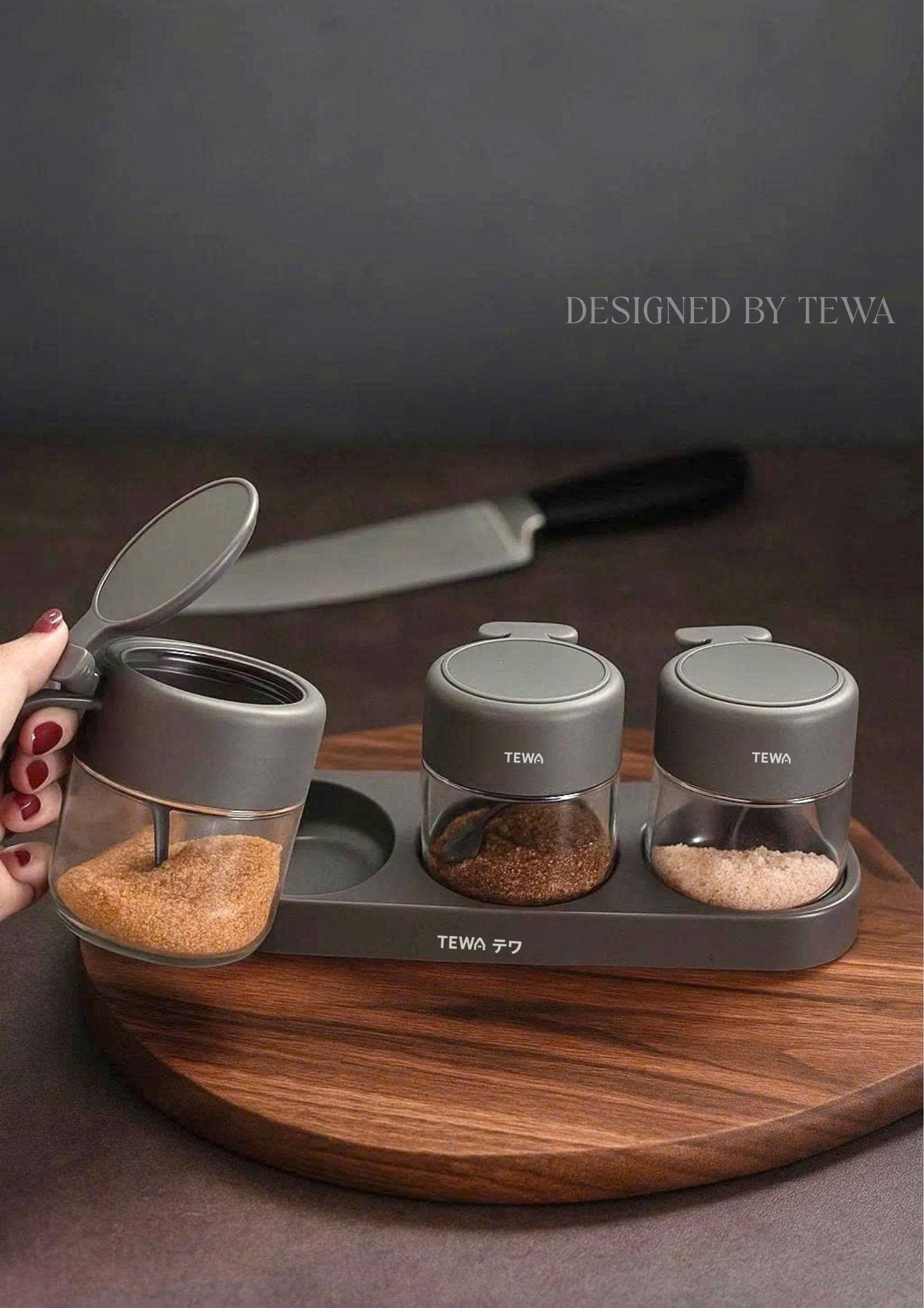 SET 3 LỌ THỦY TINH ĐỰNG GIA VỊ TEWA JAPAN CAO CẤP 9 SET 3 LO THUY TINH DUNG GIA VI TEWA JAPAN CAO CAP 9