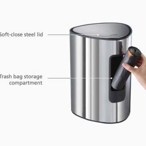 Thung rac co ban dap Joseph Joseph 70596 5L mau inox 2