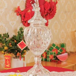ÂU PHA LÊ NẮP CAO BOHEMIA CRYSTAL