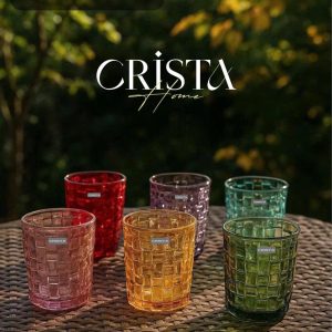 BỘ 06 CỐC VÂN CARO CRISTA HOME 280ML