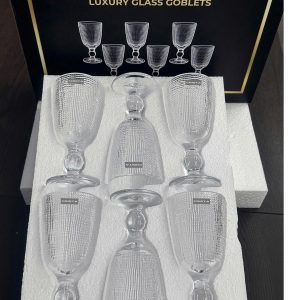 BO 6 LY THUY TINH VAN LUOI CRISTA HOME 240ML 1