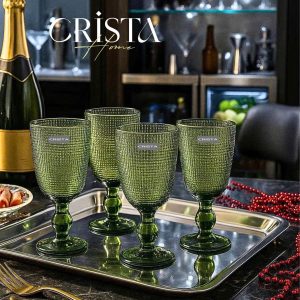 BO 6 LY THUY TINH VAN LUOI CRISTA HOME 240ML 10