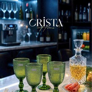 BO 6 LY THUY TINH VAN LUOI CRISTA HOME 240ML 14