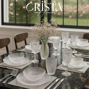 BO 6 LY THUY TINH VAN LUOI CRISTA HOME 240ML 15