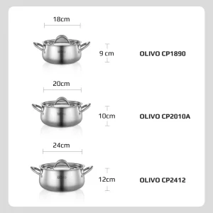 BỘ NỒI INOX OLIVO CHEF’S PREMIUM BO NOI INOX OLIVO CHEFS PREMIUM 8