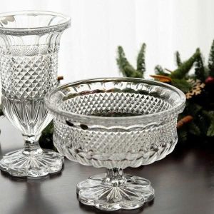 COMBO LỌ HOA CHÂN BỒNG PHA LÊ BOHEMIA ALEXANDRIA