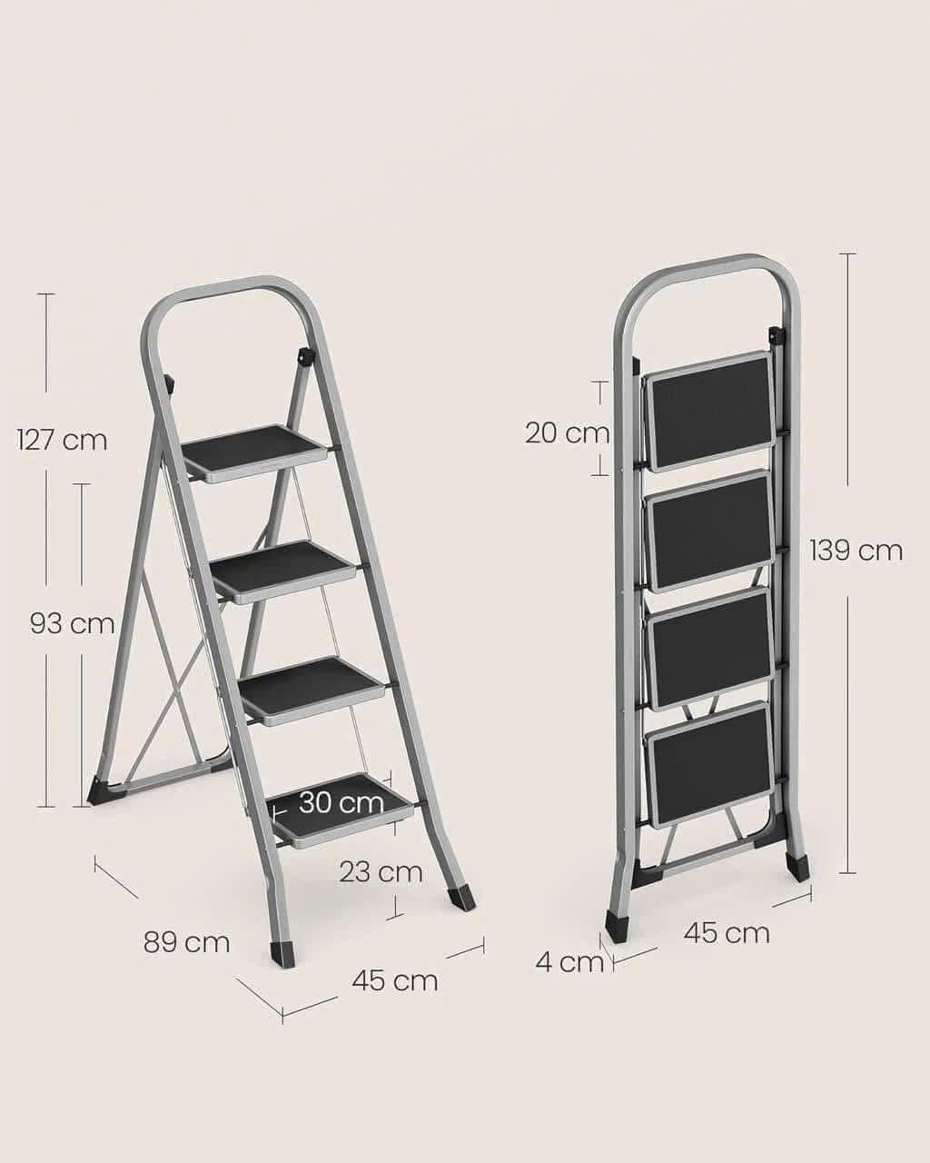 Thang Nhôm Gấp Gọn Songmics 4 Bậc Cao Cấp 2 Thang Nhom Gap Gon Songmics 4 Bac Cao Cap 2