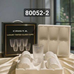 BO 6 COC THUY TINH VAN LUOI DAP NOI CRISTA 420ML 2