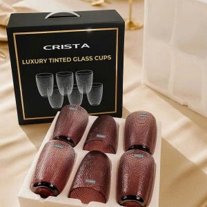 BO 6 COC THUY TINH VAN LUOI DAP NOI CRISTA 420ML 8