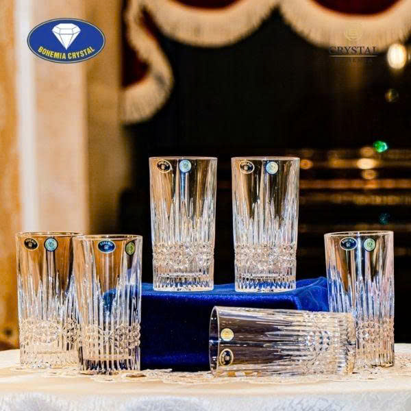 Bộ 6 cốc Crystal Bohemia Vibes 350ml 4 Bo 6 coc Crystal Bohemia Vibes 350ml 4