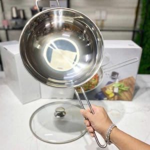 Chao sau long WMF Wokpan 30cm co nap kinh 4