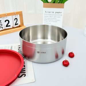 Âu kiêm nồi Lunkai nắp đỏ 16cm L16