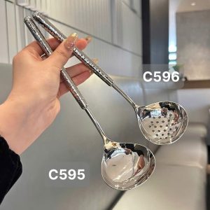 Bộ 2 muôi canh, muôi lẩu inox Chockmen: C595 - C596