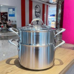 Bộ nồi kèm xửng hấp 2 tầng thành cao Chockmen 24cm - C159