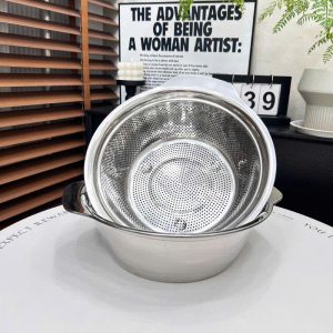 Bộ rổ chậu inox 18/10 Chockmen 27cm - C398