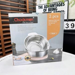 Bộ rổ chậu inox 18/10 Chockmen 31cm - C399