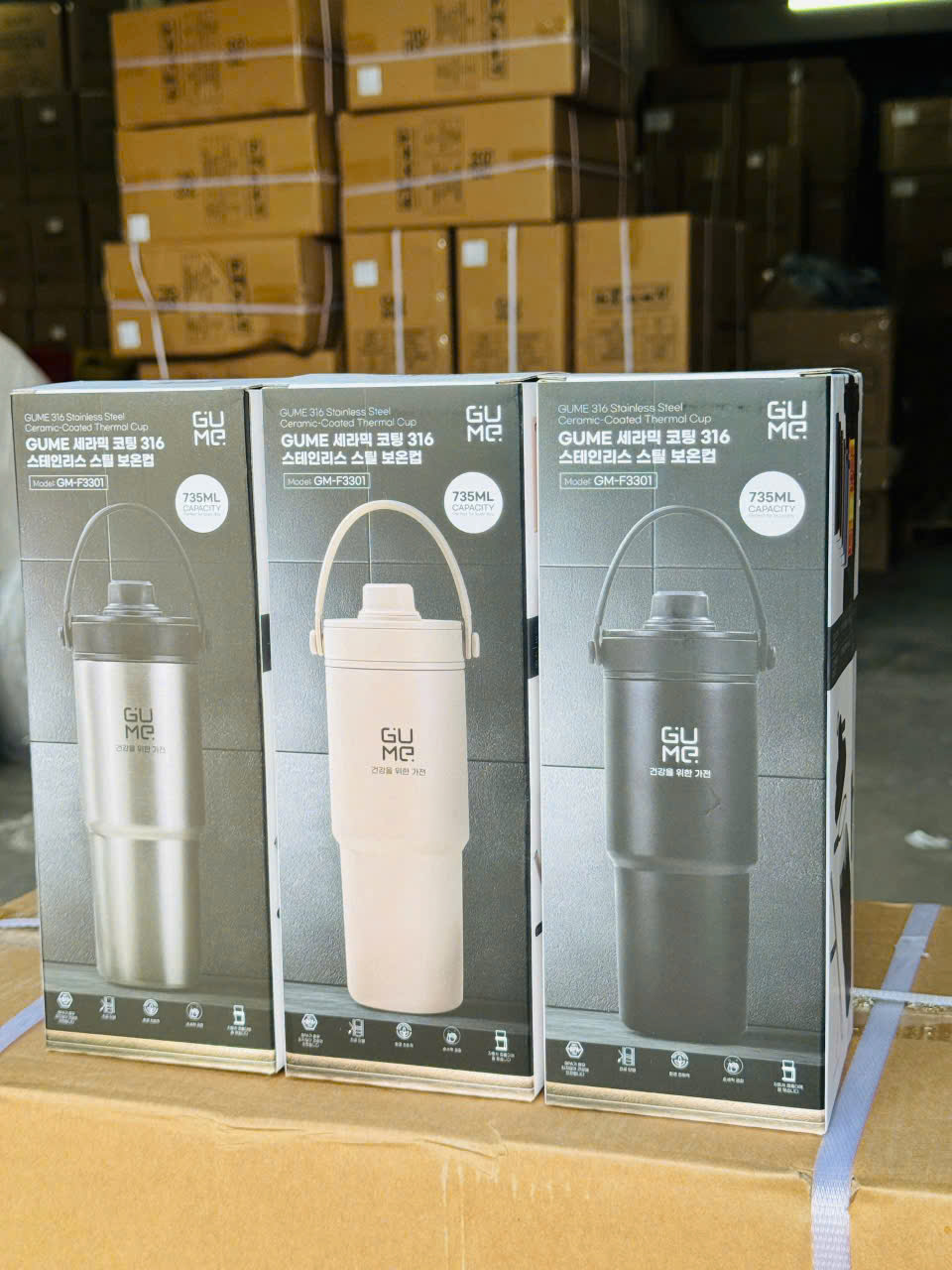 CỐC GIỮ NHIỆT INOX 316 PHỦ GỐM GUME GM-F3301 1 COC GIU NHIET INOX 316 PHU GOM GUME GM F3301 1