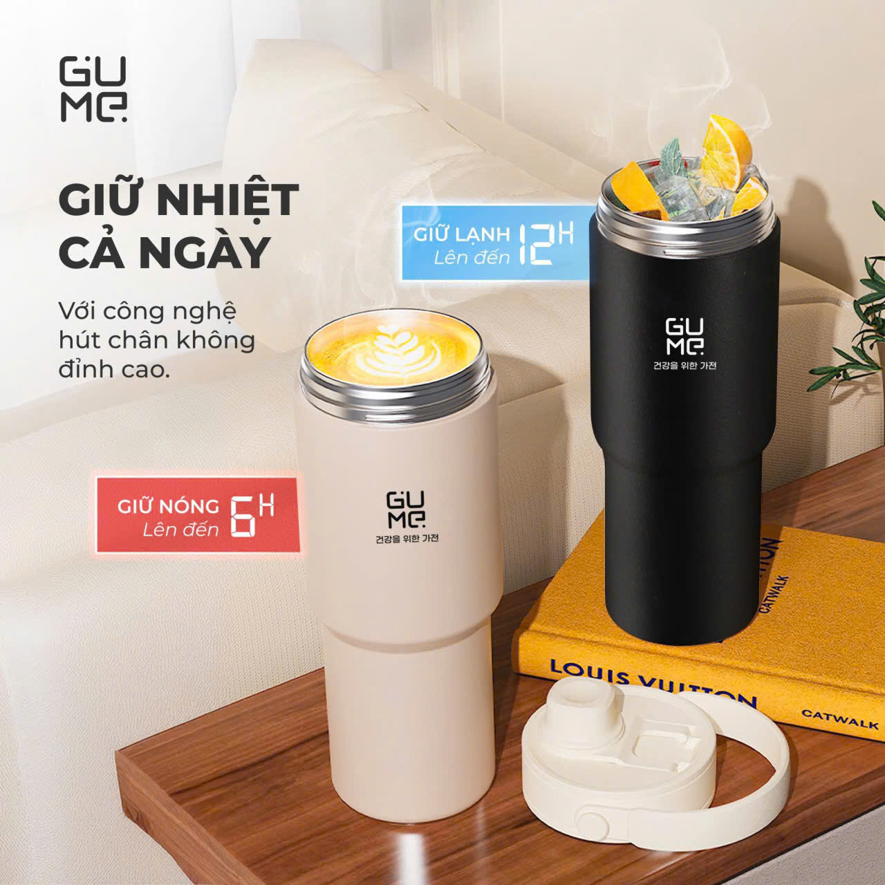 CỐC GIỮ NHIỆT INOX 316 PHỦ GỐM GUME GM-F3301 5 COC GIU NHIET INOX 316 PHU GOM GUME GM F3301 5