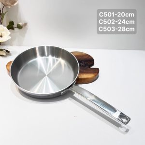 Chảo cạn thành cao dáng Âu inox18/10 Chockmen 20cm - C501