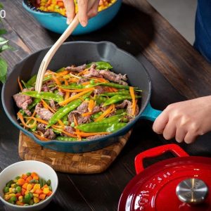 Chao gang OCENO co voi rot mau xanh size 20cm 3