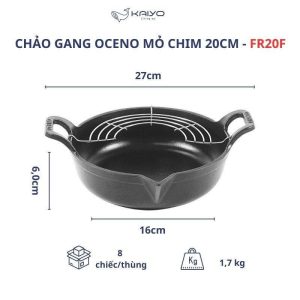 Chảo gang Oceno mỏ chim 20cm OFR-1242