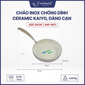 Chao inox chong dinh ceramic Kaiyo 19