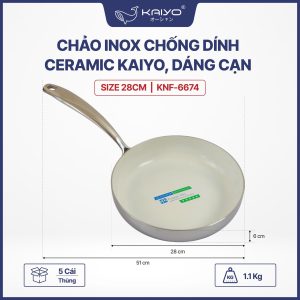 Chao inox chong dinh ceramic Kaiyo 20