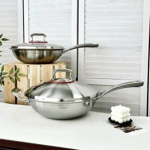 Chao sau long nap inox Chockmen size 32cm C246 11