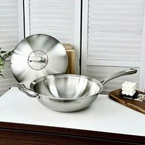 Chao sau long nap inox Chockmen size 32cm C246 8