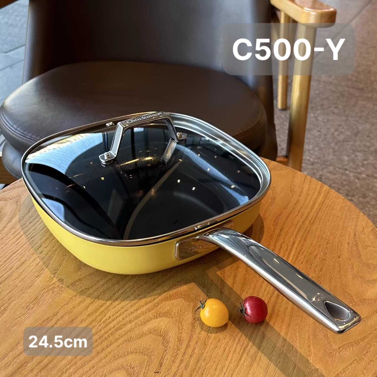 Chảo vuông chống dính gốm FRUTO sắc màu 24.5cm Chockmen - C500 9 Chao vuong chong dinh gom FRUTO sac mau 24.5cm Chockmen C500 9