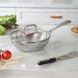 Chảo xào sâu lòng nắp kính Oyatton 24cm - O178