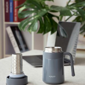 Coc giu nhiet 2 lop inox Kaiyo kem loi loc tra 350ml 15