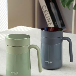Coc giu nhiet 2 lop inox Kaiyo kem loi loc tra 350ml 18