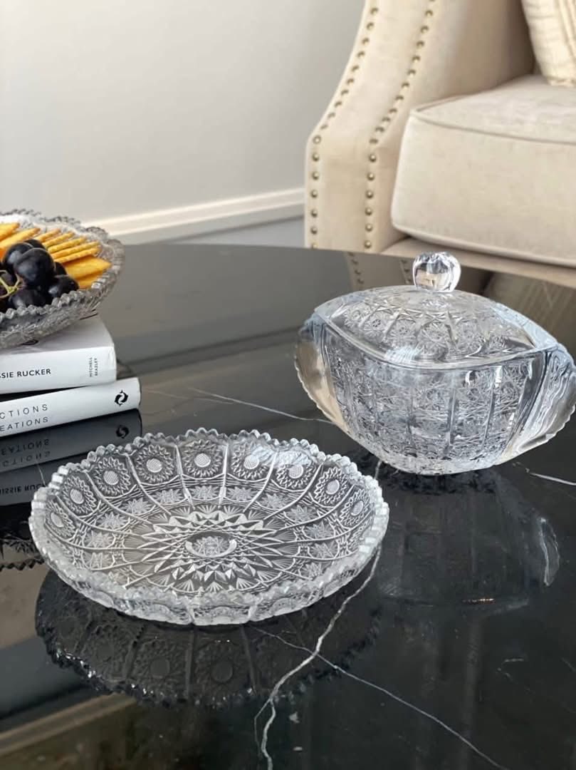 Đĩa Tròn Pha Lê M57 19cm 6 Dia Tron Pha Le M57 19cm 6