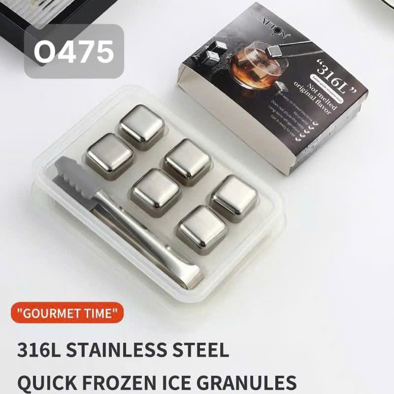 Hộp 6 viên đá inox 316L OYATTON - O475