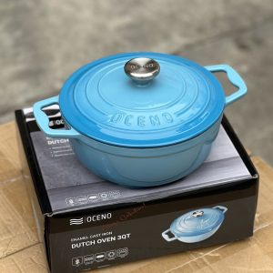 Nồi gang Oceno 22cm CRS22CLBLUE (xanh nhạt)