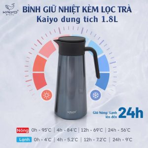 Phich giu nhiet kem loc tra dung tich Kaiyo 1.8L Kaiyo 2