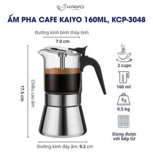 ấm pha cà phê Kaiyo dung tích 160ml KCP-3048