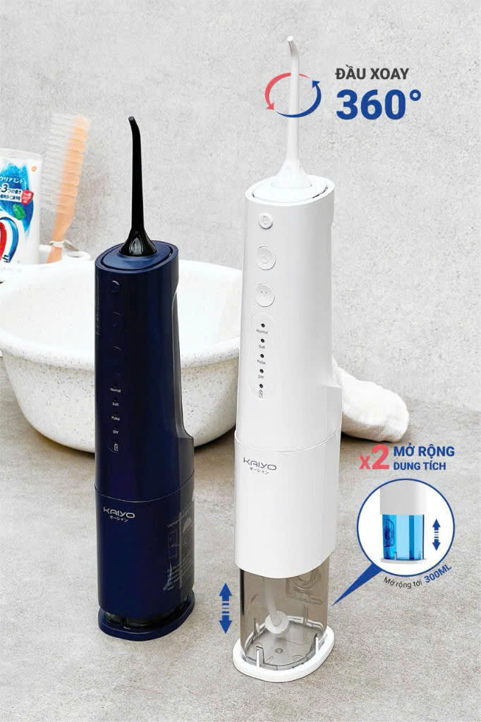 Máy tăm nước Extra Water Tank 4 chế độ KAIYO 15 May tam nuoc Extra Water Tank 4 che do KAIYO 15