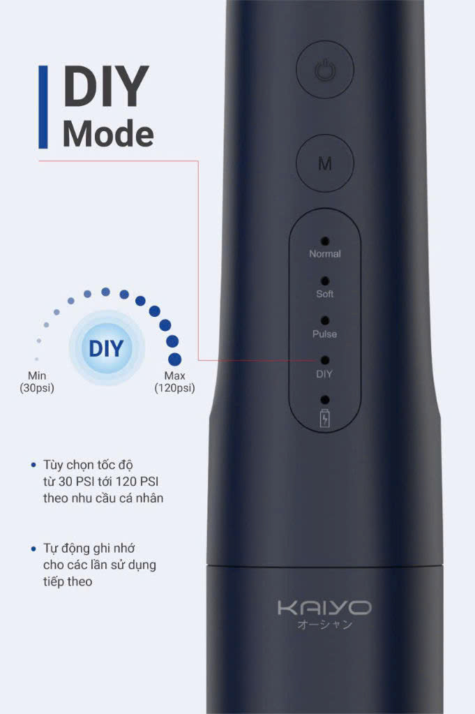 Máy tăm nước Extra Water Tank 4 chế độ KAIYO 5 May tam nuoc Extra Water Tank 4 che do KAIYO 5