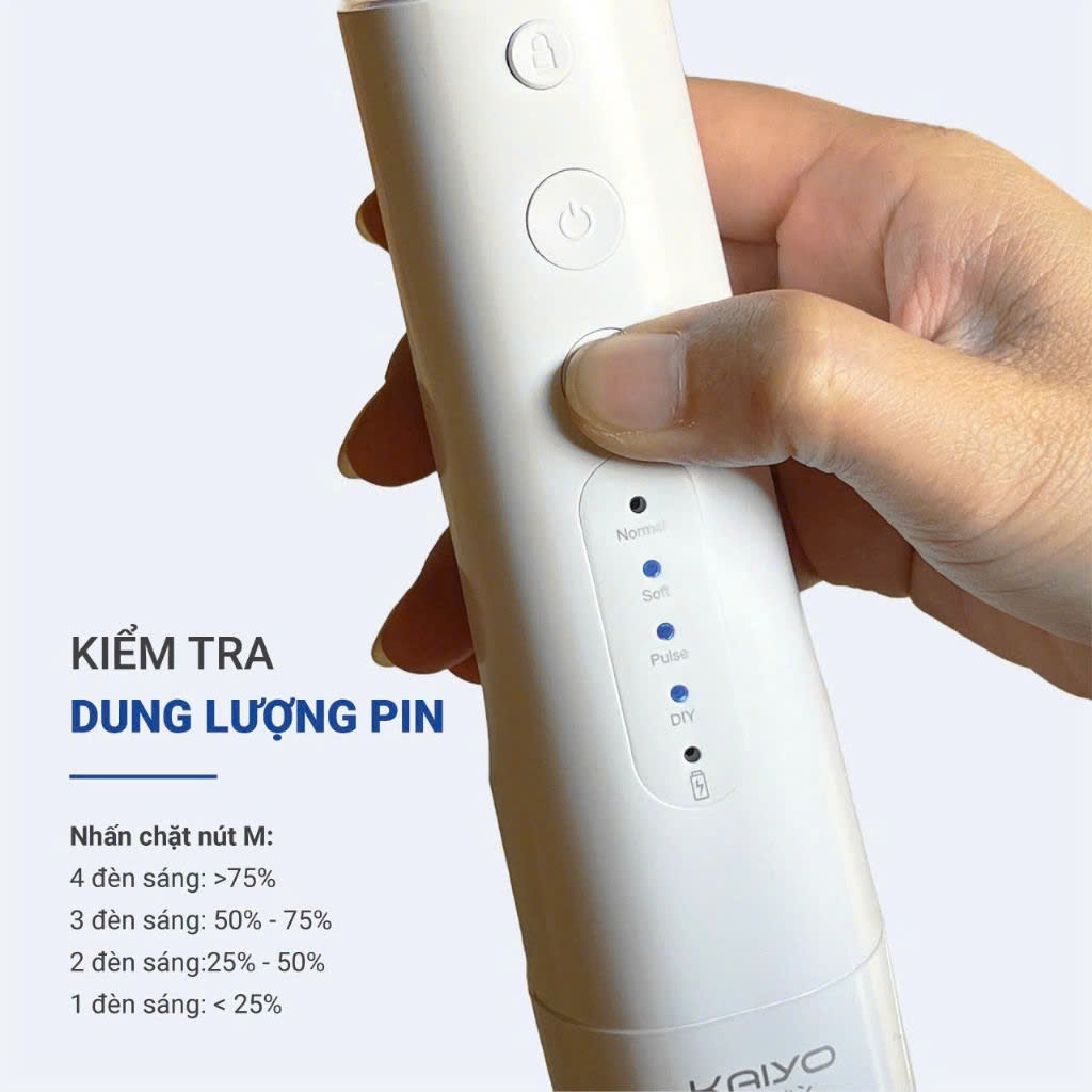 Máy tăm nước Extra Water Tank 4 chế độ KAIYO 9 May tam nuoc Extra Water Tank 4 che do KAIYO 9